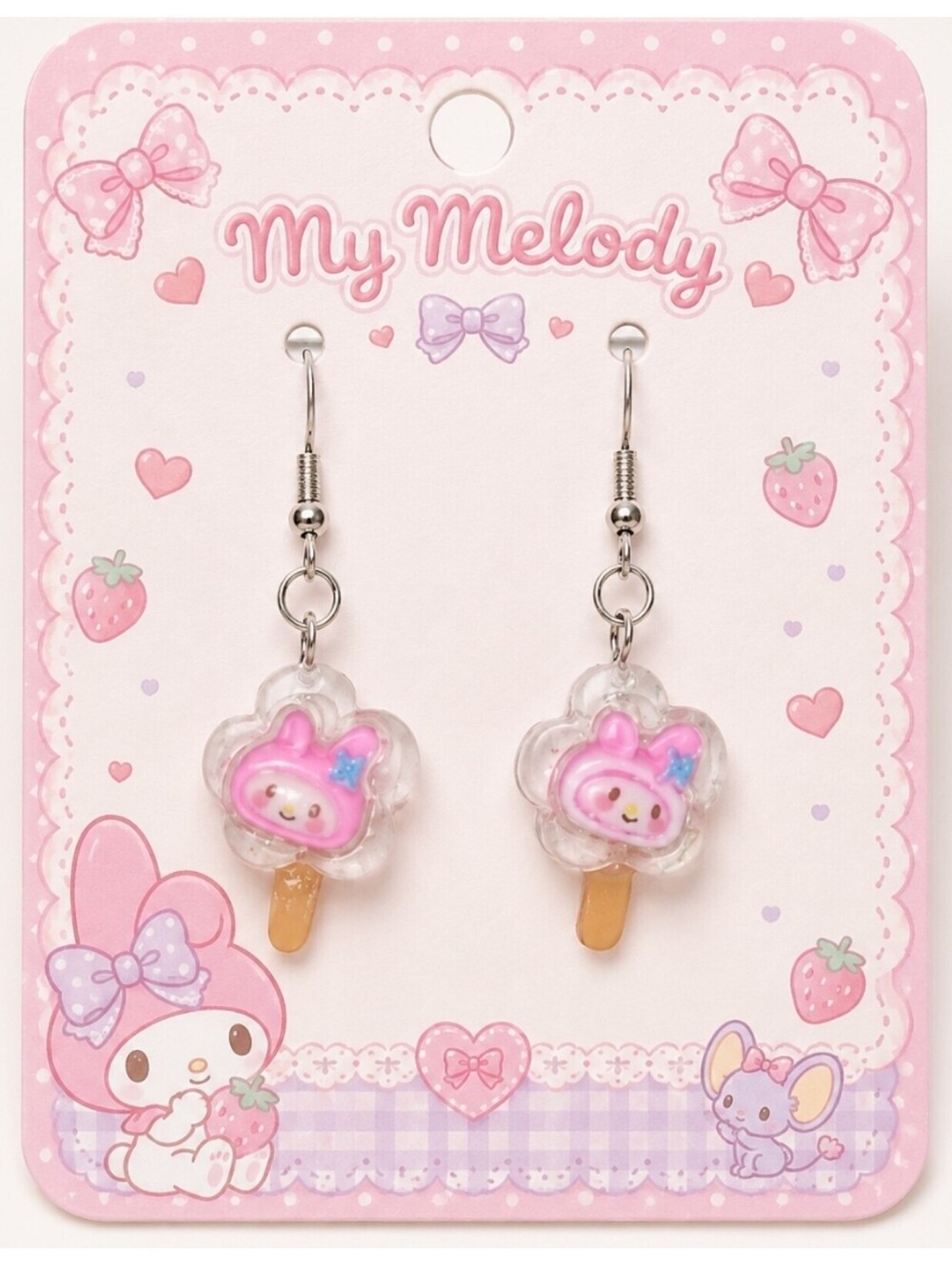 Sanrio Hello Kitty My Melody Flower Earrings
